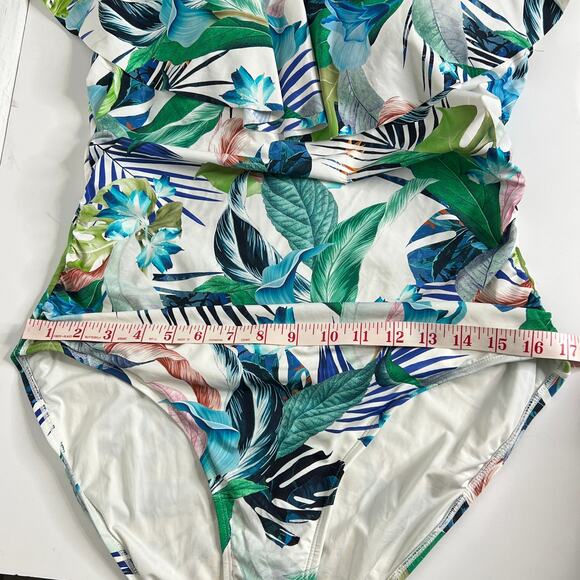 La Blanca In The Moment One Piece Off Shoulder Swimsuit Size 16 - Picture 10 of 10